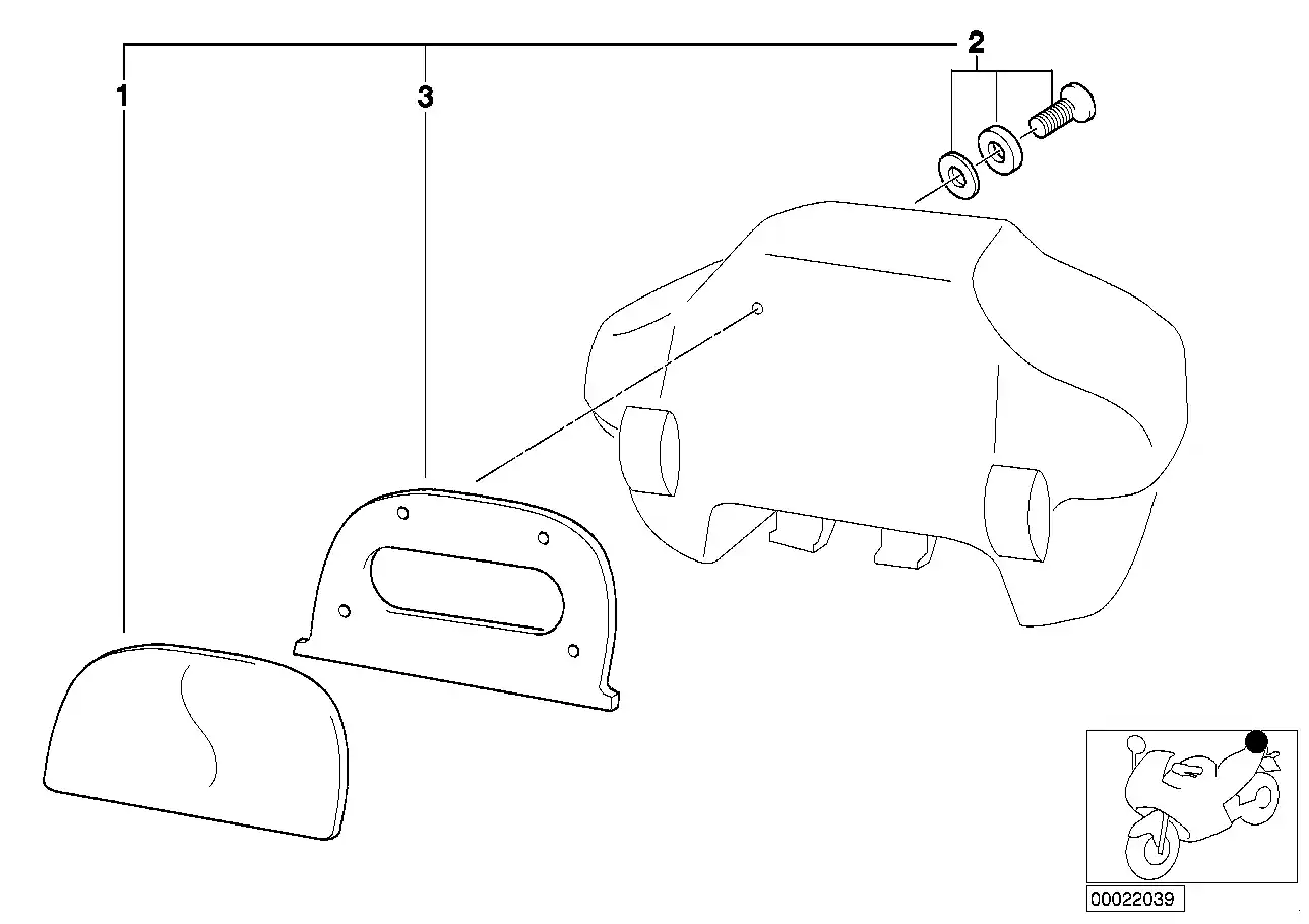 schéma BMW Kit Capitonnage de Dossier Top-case 33L - 71602337201