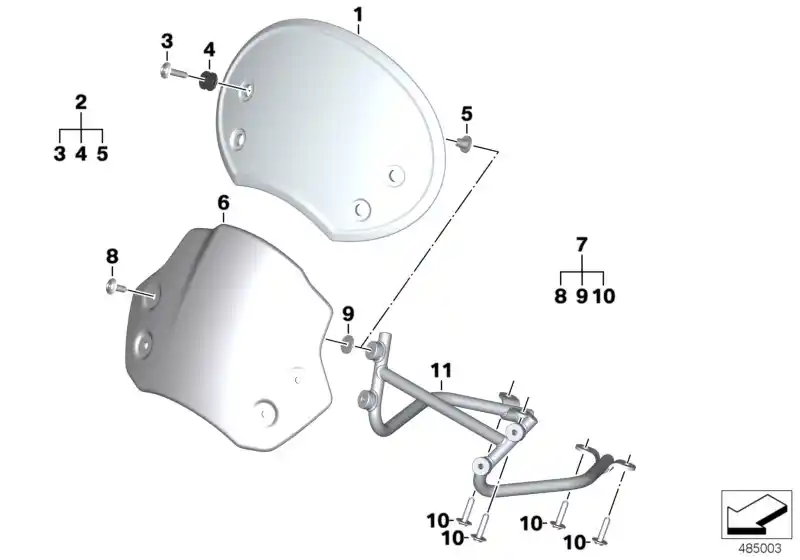 schéma BMW Support habillage de projecteur NINE-T - 77338564916