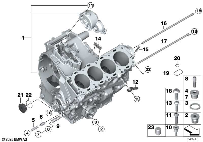 Schéma BMW 11118394605